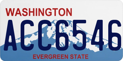WA license plate ACC6546