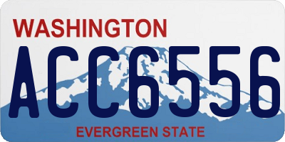 WA license plate ACC6556