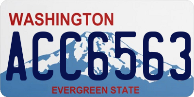 WA license plate ACC6563