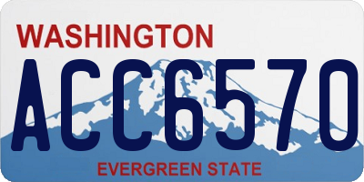 WA license plate ACC6570