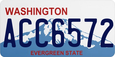 WA license plate ACC6572
