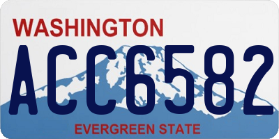 WA license plate ACC6582