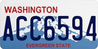 WA license plate ACC6594