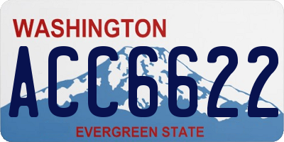 WA license plate ACC6622