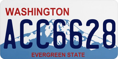 WA license plate ACC6628