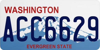 WA license plate ACC6629
