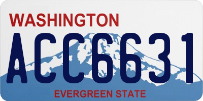 WA license plate ACC6631