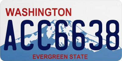 WA license plate ACC6638
