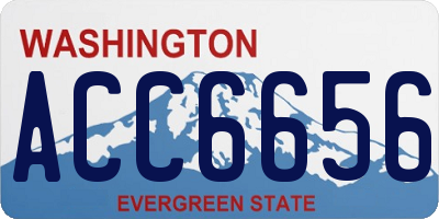 WA license plate ACC6656