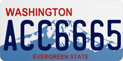 WA license plate ACC6665