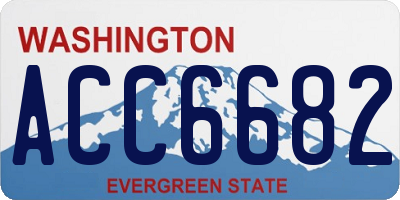WA license plate ACC6682