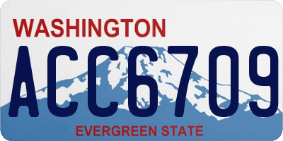 WA license plate ACC6709
