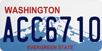 WA license plate ACC6710