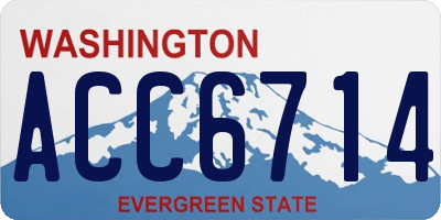 WA license plate ACC6714
