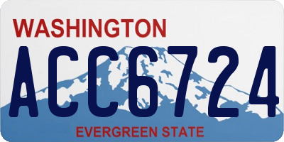 WA license plate ACC6724