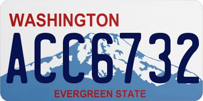 WA license plate ACC6732