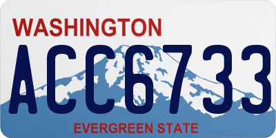 WA license plate ACC6733