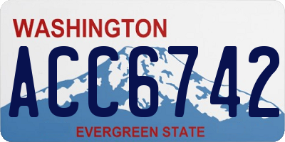 WA license plate ACC6742