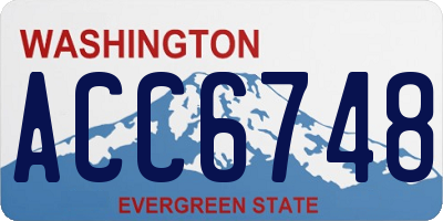 WA license plate ACC6748