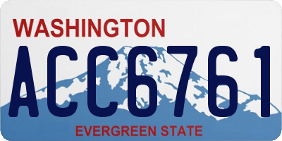 WA license plate ACC6761