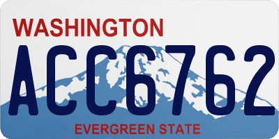 WA license plate ACC6762