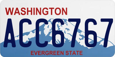 WA license plate ACC6767