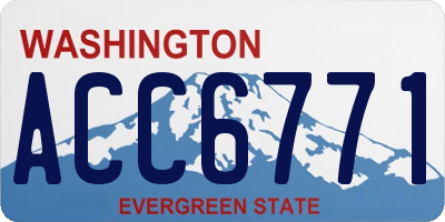 WA license plate ACC6771