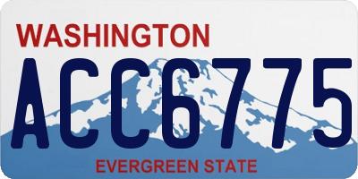 WA license plate ACC6775