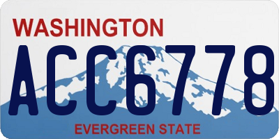 WA license plate ACC6778