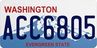 WA license plate ACC6805