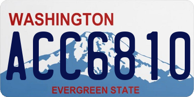 WA license plate ACC6810