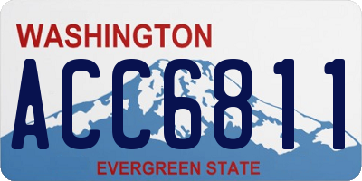 WA license plate ACC6811