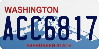 WA license plate ACC6817