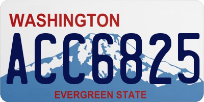 WA license plate ACC6825