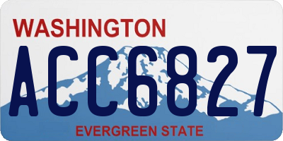 WA license plate ACC6827