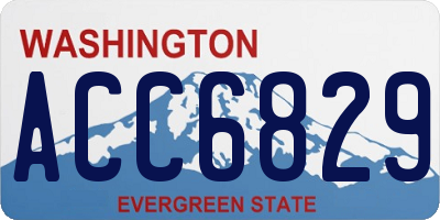 WA license plate ACC6829