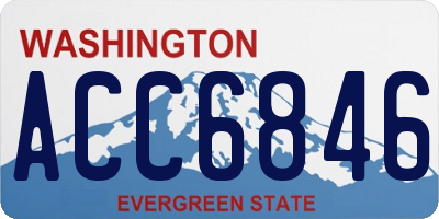 WA license plate ACC6846