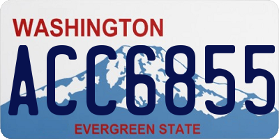 WA license plate ACC6855
