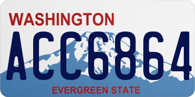 WA license plate ACC6864