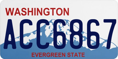 WA license plate ACC6867