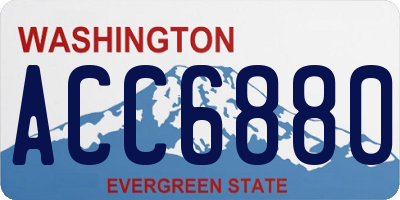 WA license plate ACC6880
