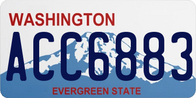 WA license plate ACC6883