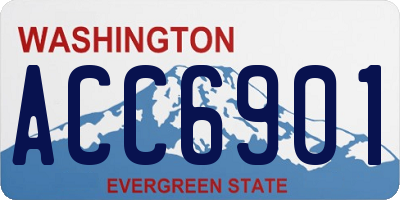 WA license plate ACC6901