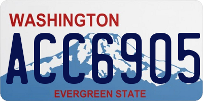 WA license plate ACC6905