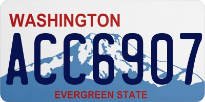 WA license plate ACC6907
