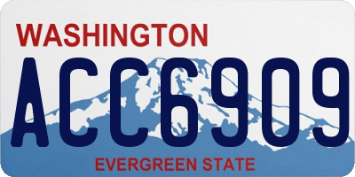 WA license plate ACC6909