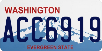 WA license plate ACC6919