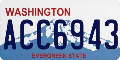 WA license plate ACC6943