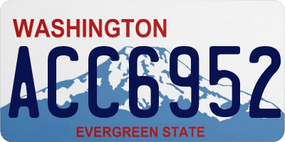 WA license plate ACC6952