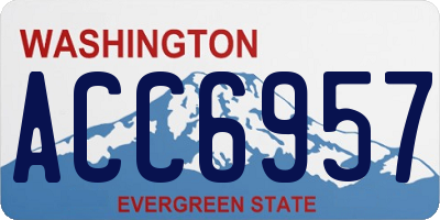 WA license plate ACC6957